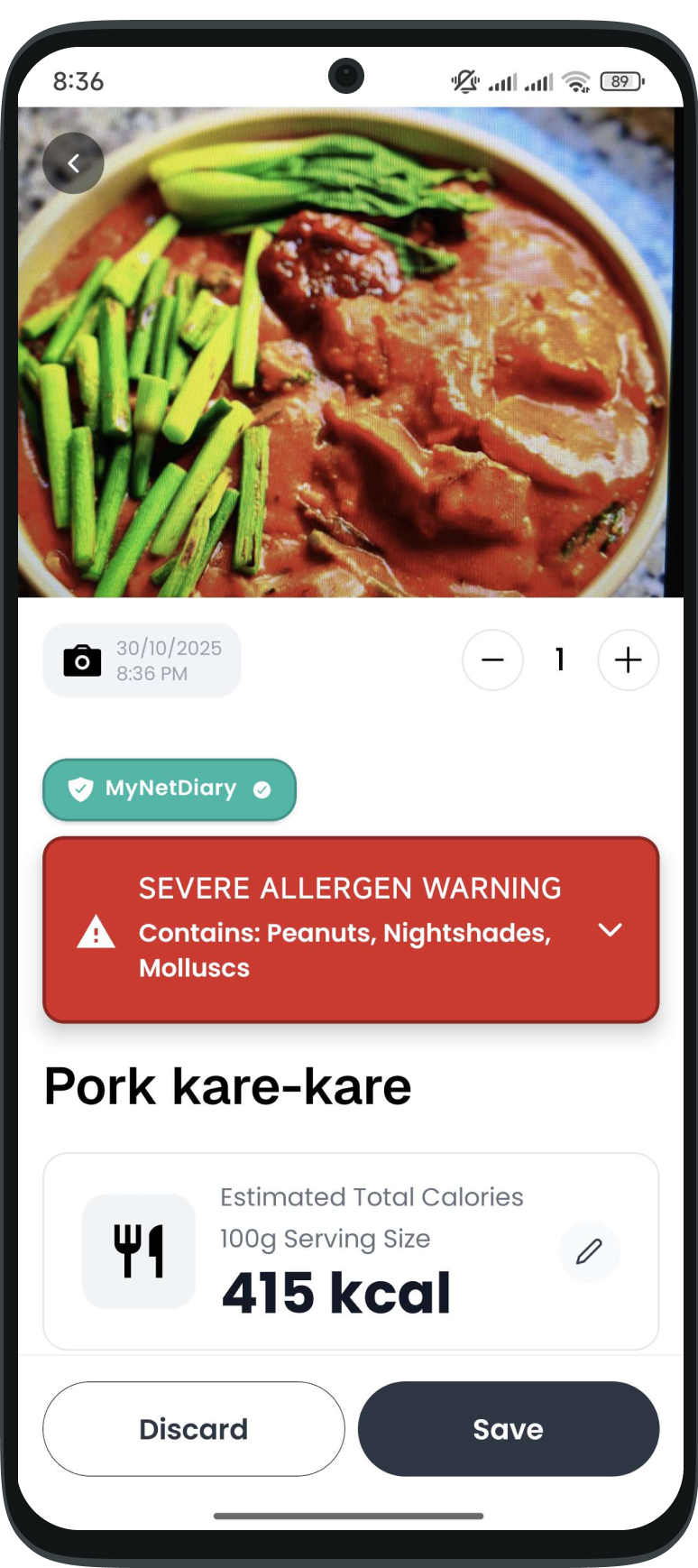 Allergen Detection Left